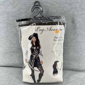 LEG AVENUE - Women's Adult Black Sea Sexy Buccaneer Pirate Costume Size Large